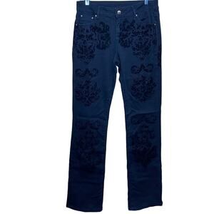 Cartise Damask Black Velvet Embossed Jeans 8